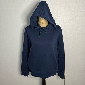 NWT Allbirds Women Size S True Navy Blue R&R Pullover Hoodie Pima Cotton Hemp